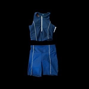Abercrombie & Fitch fitness set. Navy blue shorts and top. Unused with tags.